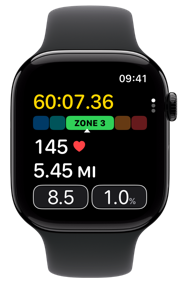 A live workout on Apple Watch